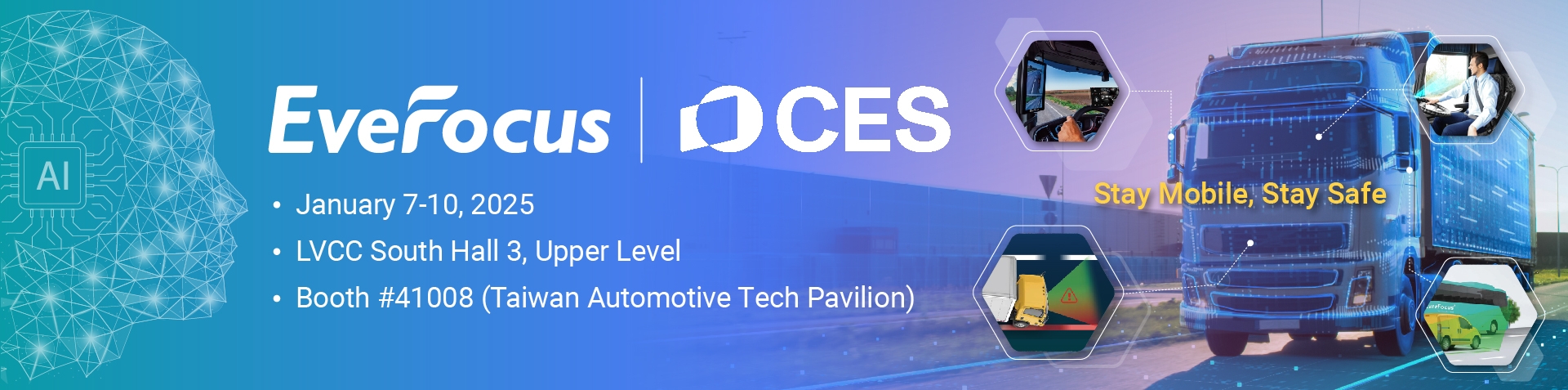 Join us at CES 2025 as EverFocus Sets the Standard for Commercial Vehicle Safety